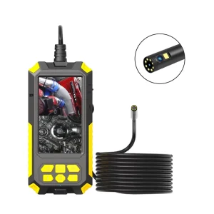 P50 Dual Lens 8mm Handheld Endoscope Camera Pipeline Inspection Camera 1080P 4.5 Screen 5m Cable Industrial Borescope Camera
