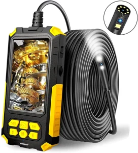 P50 Handheld Endoscope 8mm Dual Lens 1080P Pipeline Inspection Camera 4.5inch Screen Industrial Borescope 10m IP67 Snake Camera