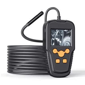 P60A Handheld Borescope 2.4’Screen Pipe Inspection Camera 8mm Lens 2m Cable Engine Inspection Camera Industrial Endoscope Camera