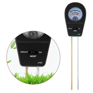 PH Moisture Humidity Fertility 3 in 1 Sensitive Soil Meter Tester Indoor Outdoor Probe Sensor