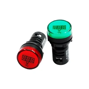 PL16 22DZH V 22mm Led Light High Voltage Meter Display Digital Voltmeter Indicator
