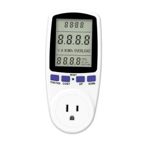 PM01US Single Phase LCD Display Smart Socket Power Meter Energy Metering Billing Function Class 1.0 Accuracy 120V 15A