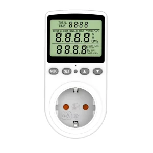 PM05DE Single Phase LCD Display Smart Socket Power Meter Energy Metering Billing Function Class 1.0 Accuracy 230V 16A
