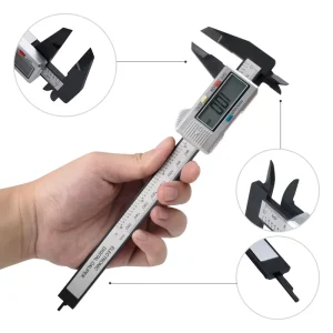 PMU 150mm Digital Vernier Caliper Electronic Hardened Caliper Thickness Measuring Microblading Eyebrow Ruler