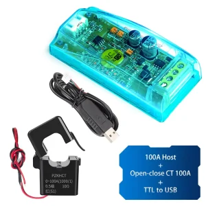 PZEM 004T 100A TTL Single Phase Volt Amp Current Monitoring Power Detection Module Modbus Smart Electricity Energy
