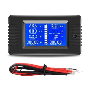 PZEM-013 Digital Battery Tester and DC Power Meter with Voltage, Current, Discharge Capacity and Battery Pack Monitoring