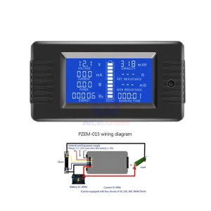 PZEM 015 100A Shunt Battery Tester Voltage Amp Power Capacity Internal & External Resistance Residual Electricity Meter