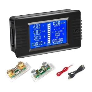 PZEM-015 USB Battery Tester Monitor 8-120V 50A-500A Coulometer Battery Capacity Indicator Display for Battery Cell