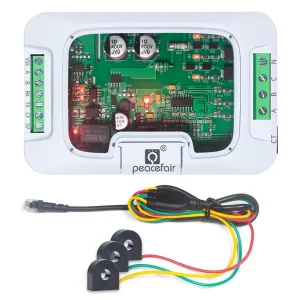 PZEM 6L24 Electricity 3 Phase Energy Meter Din Rail Voltage Amp Meter Modbus RTU TTL RS485 Three Phase 3 Wire 4 Wire