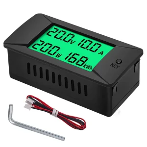 PZEM025 Digital Panel Meter 100A LCD Voltmeter Ammeter Single Phase DC Volt Ampere Watt Energy Meter Power Analyzer