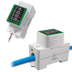 Peacefair PZEM 008 AC Single Phase 4in1 Multimetro Din Rail Digital Electricity Power Energy Meter Wattmeter