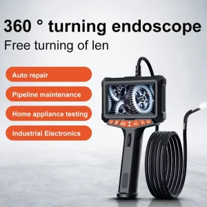 Peep Mirror Endoscope Camera 5 Inch Screen 1080P HD Night Vision IP67 for Tight Space Inspection
