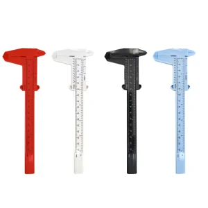 Permanent Button Makeup Slide Scale Gauge Metric Tattoo Caliper Tool Eyebrow Vernier 80 150 MM Plastic Ruler Measuring