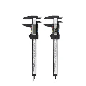 Plastic Electronic Digital Display Vernier Caliper 0 150mm Jewelry Text Play Inner Outer Diameter Caliper Carbon Fiber Digital