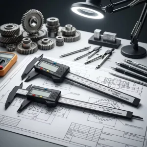 Plastic Electronic Digital Vernier Caliper 0-150mm Inner and Outer Diameter Caliper Carbon Fiber Digital Display Screen