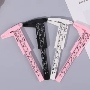 Plastic Eyebrow Measuring Vernier Caliper Tattoo Microblading Caliper Ruler Permanent Makeup Measurement Tool Colorful Eyebrow
