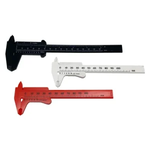 Plastic Vernier Caliper 0-150 mm Black Mini Double Scale Sliding Gauge Jewelry Measuring Tool