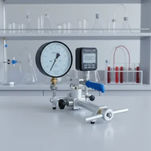 Pneumatic Handheld Pressure Gauge Calibrator 0.1mbar Accuracy