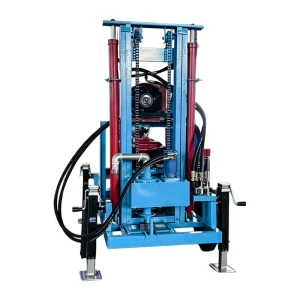 Portable 240m deepwater drilling equipment wheeled diesel engine agricultural water well drilling machine portable