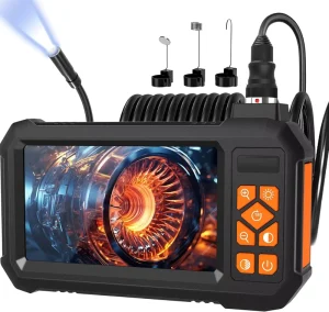 Portable 4.3 inch IPS Screen Borescope Camera 8mm Lens 16.4ft Cable 1080P Industrial Endoscope Camera for Car Repair