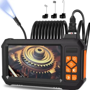 Portable 4.3 inch IPS Screen Borescope Camera 8mm Lens 5m Cable 1080P Industrial Endoscope Camera for Car Repair