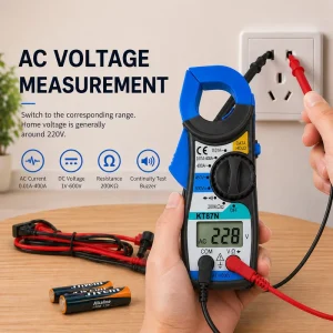 Portable 400A AC/DC Clamp Meter Non-Contact Multimeter with LCD for Household Voltage Resistance Ampere Current Tester