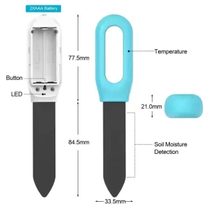 Portable Blue Tooth Garden Soil Moisture Temperature Tester Waterproof APP Remote Control Soil Meter