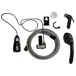 Portable Camping Shower Set 3.7V Handheld Outdoor Pump for Travel Hiking Pet & Car Wash Plastic Material