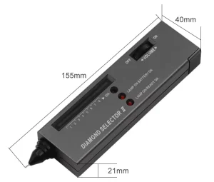 Portable Diamond Tester for Jewelry High Accuracy Gem Testing Tool Leather Case Battery Powered