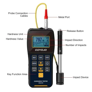 Portable Digital Leeb Hardness Tester for Metal, Stainless Steel, Copper, and Aluminum