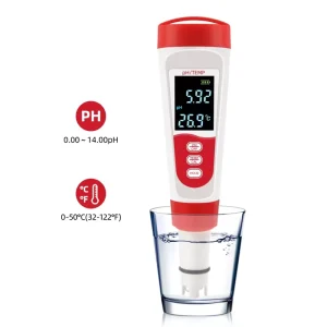 Portable Digital pH Meter 0-14ph High Accuracy pH Tester for Lab and School Use