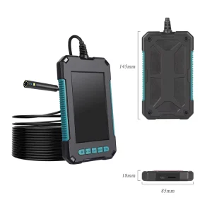 Portable Handheld Industrial Endoscope 8mm Dual Lens Inspection Camera with 9 LED 4.3 Inch LCD Screen