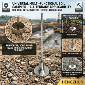 Portable Handheld Lightweight Soil Bulk Density Tester Ring Cutter Method for Farmland Soil Testing Laboratory Analysis