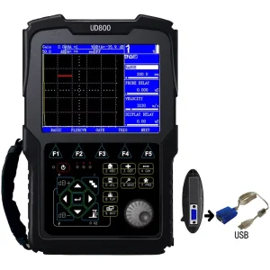 Portable High Precision Ultrasonic Flaw Detector 110dB Gain DAC DGS Auto Calibration Welding Defect NDT Tester