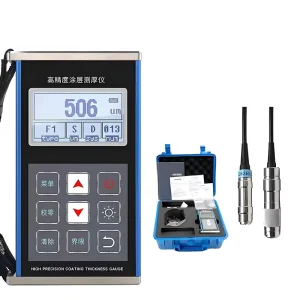 Portable Magnetic Eddy Current Coating Thickness Gauge 0.1m Measuring Range 0-1250m Aluminum Alloy