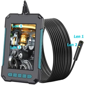 Portable P40 Dual Camera 4.3 Display Full HD 1080P Industrial Endoscope Night Vision Car Inspection Waterproof Mini Camera