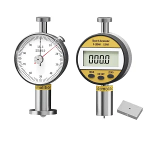 Portable Shore A Hardness Tester for Rubber, Sponge, and Silicone with Stand, LX-C/LX-01A