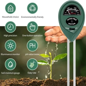 Portable Soil PH Analyzer Soil NPK Sensor EC Conductivity Tester High Precision for Garden