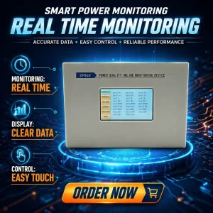 Power Quality Analyzer 0.2% High Precision 3-Phase Monitor Real-time Harmonic Meter GPS Remote Breaker Control STM32H743