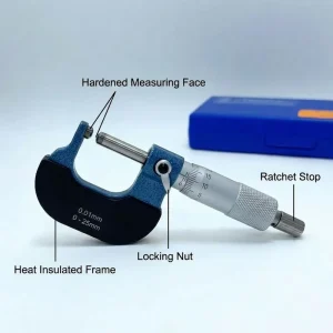 Precision Industrial Outside Micrometer Stainless Steel High Accuracy External Diameter Measuring Tool OEM ODM Model YK0077