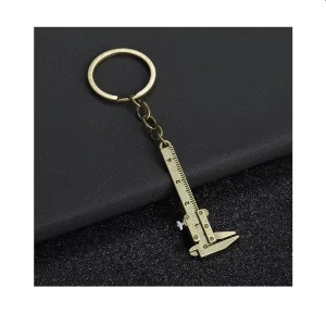 Precision Mini Vernier Caliper Keychain Durable Zinc Alloy Measuring Tool with Compact Portable Design