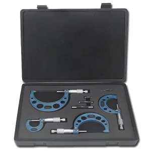 Precision Outside Micrometer Set with Carbide Tips 3pcs 4pcs 6pcs 0.0001″ Accuracy Ratchet Stop Standards for Vehicles