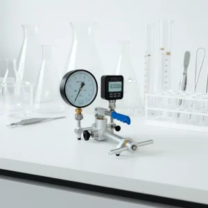 Pressure Gauge Calibration Test 60bar Pneumatic Handheld High Accuracy 0.1mbar Easy Operation 1 Year Warranty HUAXIN