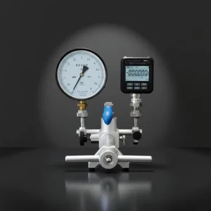 Pressure Testing Pump and Pressure Transducer Calibration Gauge