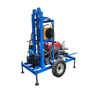 Price Mini Portable Trailer Wheel Type Water Well Drilling Rig 180M Small Water Well Drilling Machine