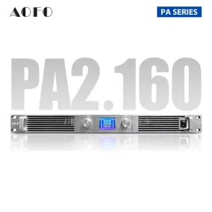 Professional 1600W 2-Channel Hi-Res Audio Power Amplifier with XLR for Concert Stage DJ Sound System 4 Ohm Metal