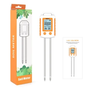 Professional 6 in 1 Soil NPK Fertility Tester with LCD Display for Farm Greenhouse Lawn Planting