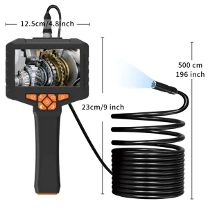 Professional Handheld Industrial Endoscope Camera 1080P HD 8mm Borescope Pipe Camera with LED for Automotive Engine Checking