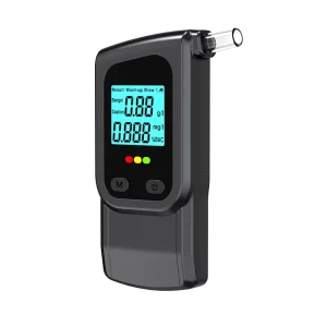 Professional High Precision Alcohol Tester LCD Display 0.05% Accuracy CE ROHS Certified HTM Model 1106 AAA Battery Powered