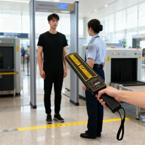 Professional Industrial ABS Plastic High Sensitivity 8 inch Portable Security Systems Body Scanner Hand Held Metal Detector IP54